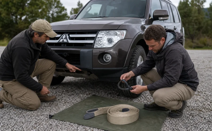Inspección del punto de recuperación de un Mitsubishi Pajero V80