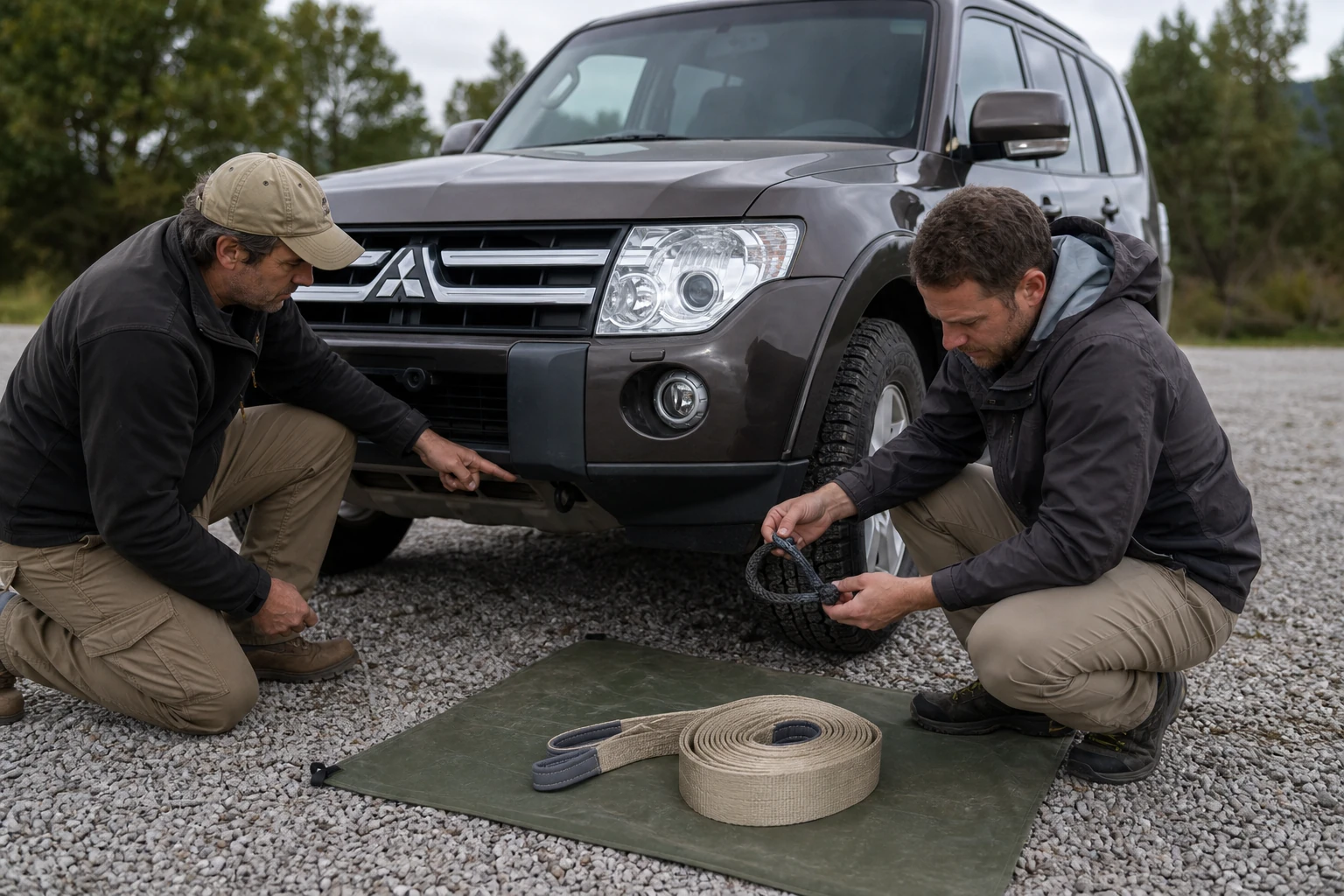 Inspección del punto de recuperación de un Mitsubishi Pajero V80